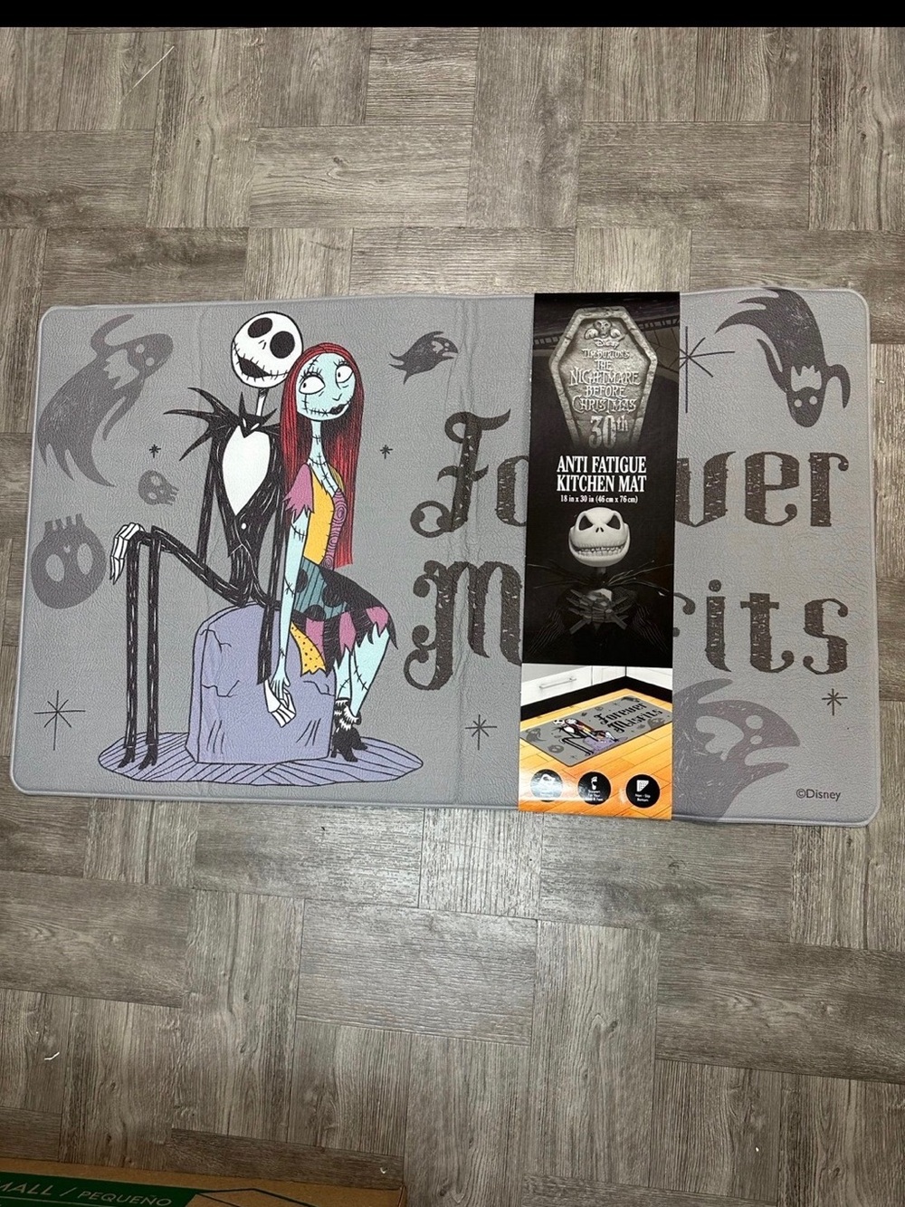 Disney The Nightmare Before Christmas Gray & Purple Anti-Fatigue Kitchen Mat